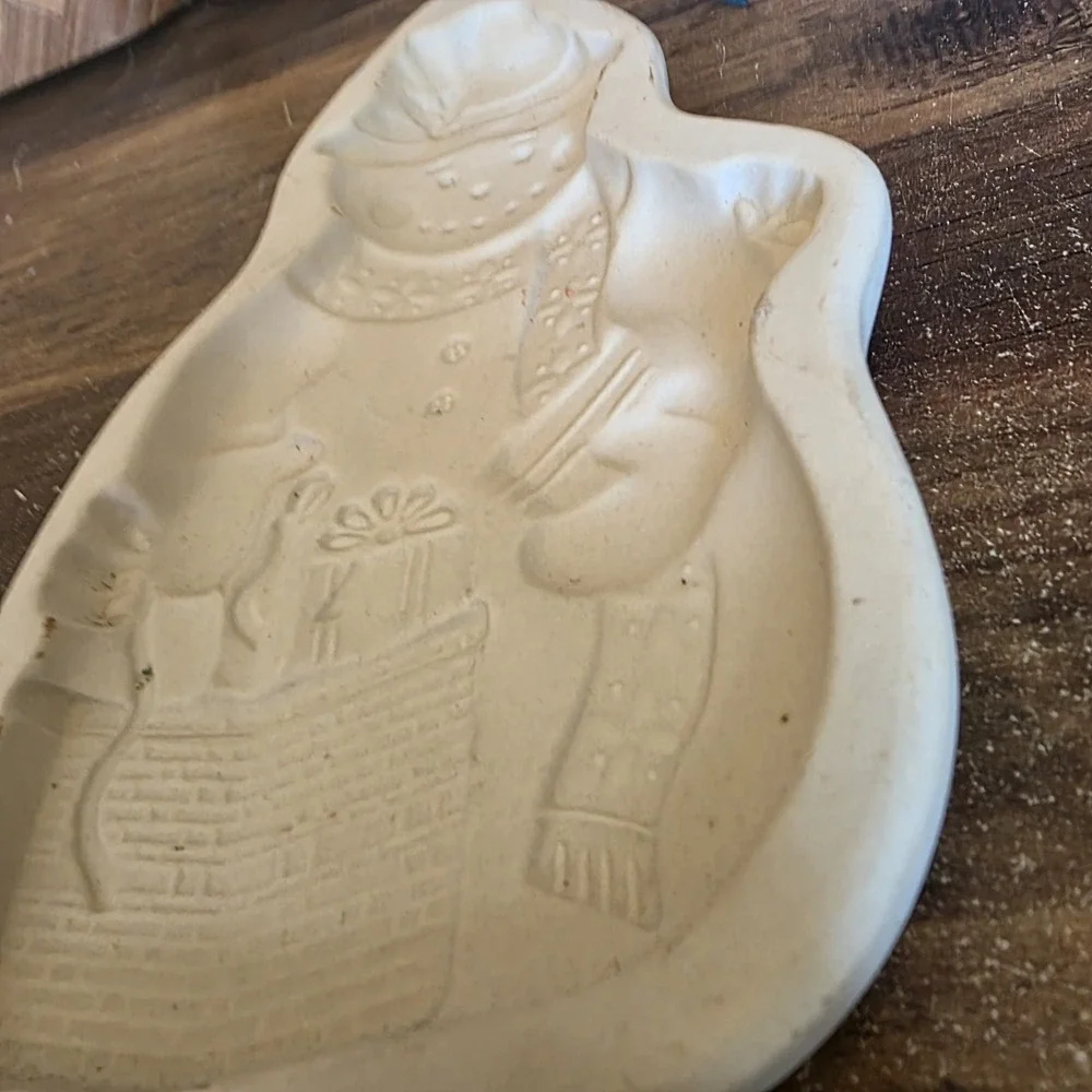 Vintage 1997 Longaberger Cookie Mold Series‎ Chilly Snowman Christmas Baking